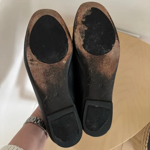 COS Buckle Ballet Flats Black Leather Mary Jane Shoes Size 38 7/7.5 - Picture 8 of 8